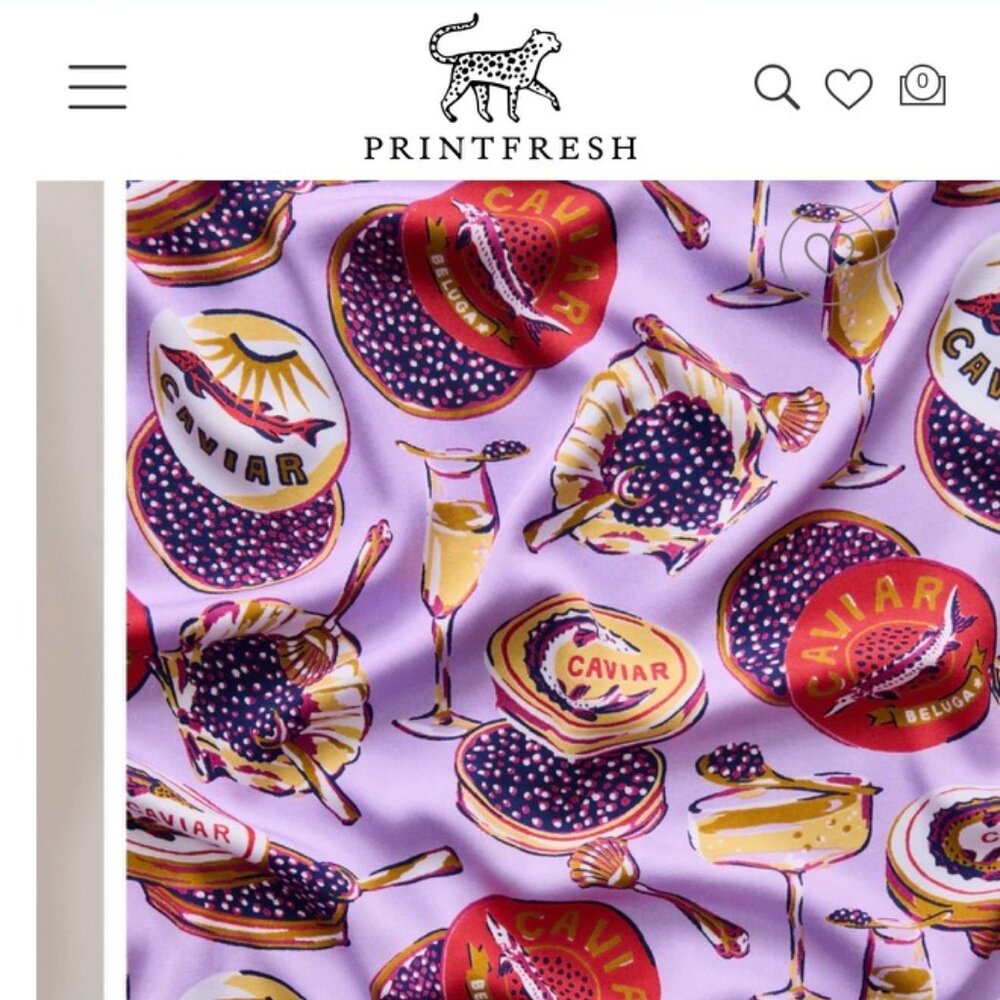 Printfresh Eco Satin Rittenhouse Set in Champagne and Cavier size medium